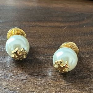 Tory Burch pearl stud earrings